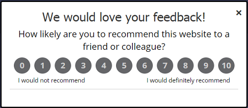 Add NPS customer feedback surveys to your websites